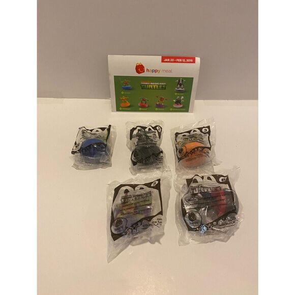 McDonald’s 2015 Teenage Mutant Ninja Turtle’s Incomplete 5 Pc happy meal Toy Set - Picture 2 of 6